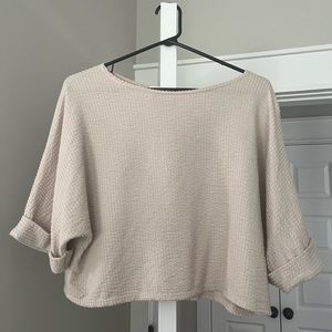 Cream Cropped Top